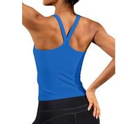 ATTRACO Women Athletic Tank Racerback Workout Vest Top Scoop Neck Royal Blue S