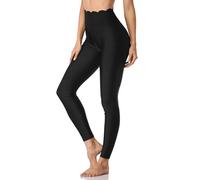 ATTRACO Women High Waisted Swim Pants Long Swim Leggings Black S