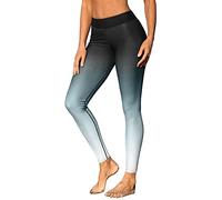 ATTRACO Women High Waisted Swim Pants Long Swim Leggings Gradient Gray S