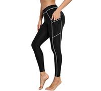 ATTRACO Women High Waisted Swim Pants Long Swim Leggings White S