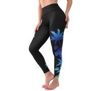 ATTRACO Womens High Waisted Long Swim Leggings UPF 50 Tight Swimming Bottom L