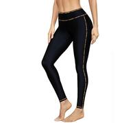 ATTRACO Womens Swimming Pants High Waisted Surfing Swim Tights Rainbow Stitching M