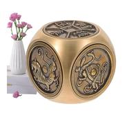 Attract Wealth Ornament - Exquisite Copper Toy,Relaxing Hexahedral Fidget Toy, Exquisite Copper Turntable Toy, Fortune Bringer for Wealth & Prosperity
