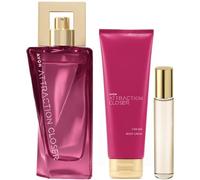 Attraction closer for her Gift Set, includes Eau de Parfum 50ml, Purse Spray 10ml and Body Cream 125ml