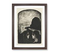 Attraction I By Edvard Munch Classic Painting Framed Print | A4 Walnut Framed Wall Art | Ready to Hang | Classic Historical Picture | Living Room Bedroom Lounge Office