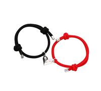 Attractive Handmade Heart Shape Couple Women Lover's Couple Charm Female Male Paired Friendship Jewelry Bracelets For Boyfriend And Girlfriend Long Distance