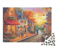 Attractive Houses House Educational Puzzle Game Suitable for Home Decoration Relatively Difficult 300pcs (40x28cm)