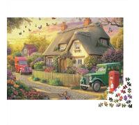 Attractive Houses House Large Scale Puzzles Suitable for Adults, Children And Teenagers with High Difficulty And Unique Shapes 300pcs (40x28cm)