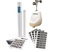 Attractive JaniWrap"Out of Order" Urinal/Toilet Covers - 32 Applications - Gray Labels -Great Value | Sanitary Quick Effective Beautiful | Ships Fast FedEx Ground