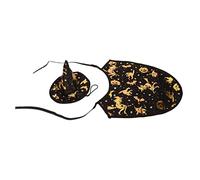 Attractive Pet Wizard Hat Cape Set, for Halloween Parties, Photo Shoots, and Gatherings, Cute and Adorable