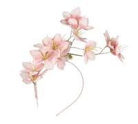 Attractive Wedding Headband with Fabric Flowers & Lightweight Frame Jasmine Blossom Headpiece for Daily Wear Present Photo Stay Blossomy Headdress