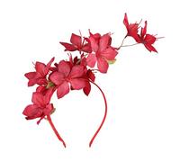 Attractive Wedding Headband with Fabric Flowers & Lightweight Frame Jasmine Blossom Headpiece for Daily Wear Present Photo Stay Blossomy Headdress