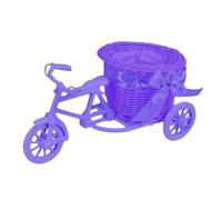 Attractive Woven Flower Basket Great for Faux Flowers and Home Decoration (Purple)