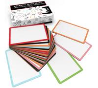 Attractivia Dry Erase Magnetic Labels 5.6 x 3.7 in, with Color Borders, Large Dry Erase Magnets, 36-Pack, Erasable Write-On Cards, Multipurpose for Office, Kanban Boards, Education, Home, Whiteboard