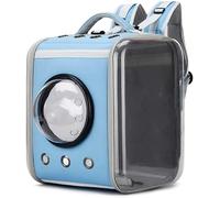 AttreX 2020 New Pet Cat Bag Transparent Pet Backpack Foldable Space Capsule Out Portable Backpack Dog Carrier (Blue)