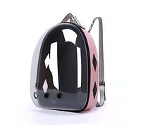 AttreX Cat Backpack Pet Cat Bag Carrier for Dog Backpack Bubble Capsule Portable Transparent Breathable Opening Design Handbag (Color : Pink Bag)