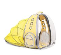 AttreX Cat Backpack Portable Cat Travel Bag Breathable Space Capsule Transparent Carrier Pet Backpack for Cat Dog (Color : Yellow)