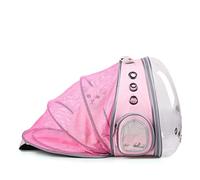 AttreX Cat Backpack Portable Cat Travel Bag Breathable Space Capsule Transparent Carrier Pet Backpack for Cat Dog (Color : Pink)