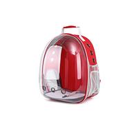 AttreX Cat Backpack Space Bag, Large-Capacity Minor Box Dog Diaphanous Cabin Bag, Cat Bag Pet Backpack (Color : Red)