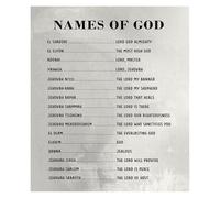 Attributes of God Canvas Wall Art, Christian Biblical Truths Print, Inspirational Hanging Decor Gift for Church Home Office Faith(Framed,12x18inch(30x45cm))