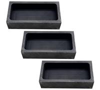 Attusla 3-Piece Graphite Ingot Mould Crucible for Gold, Silver, Metal, Aluminum, Copper, Brass Melting, Casting, Refining