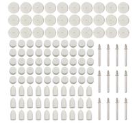 Attuslla 123 PCS Felt Polishing Buffing Wheel for Dremel Rotary Tool Accessories Wool Felt Polishing Pad Wheel Set for Rotary Tool Drills with Shank for Dremel Rotary Tools