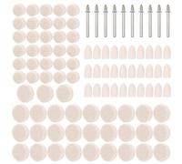 Attuslla Felt Polishing Buffing Wheel 100 PCS Wool Felt Polishing Pad Wheel Professional Accessories, Grinding Polishing Head Polishing Bits Kit for Dremel Rotary Tools