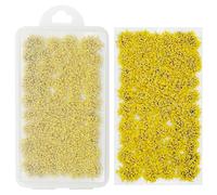 Attuslla Flower Cluster Grass Tufts Flower Vegetation Groups Miniature Static Scenery Model for DIY Architecture Building Model Railway Train Diorama Garden Scenery Landscape Layout, Yellow