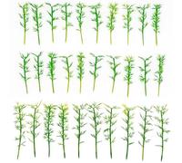 Attuslla Model Miniature Bamboo Trees, Green Plastic Bamboo Trees for Building Model, Home Miniature Landscape Landform Diorama Project, 100 PCS, 2.36’’ and 3.15’’