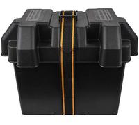 Attwood 9069-1 Standard Acid-Resistant Series 24 Non-Vented Marine Boat Battery Box, Black