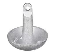 Attwood 9941-1 Cast Iron 8-Pound Wide Area Mushroom Anchor with Large Steel Eye, Silver Finish
