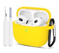 ATUAT Compatible with AirPods 3 Case, Protective Silicone Cover for AirPods 3rd Generation Case 2021, Wireless Charging - Yellow