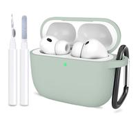 ATUAT Compatible with AirPods Pro 3 Case, Protective Soft Silicone Cover with Keychain Cleaning Kit for Women Men for Apple AirPods Pro 3rd Generation(2025), Front LED Visible, Fog