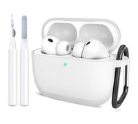 ATUAT Compatible with AirPods Pro 3 Case, Protective Soft Silicone Cover with Keychain Cleaning Kit for Women Men for Apple AirPods Pro 3rd Generation(2025), Front LED Visible, Clear