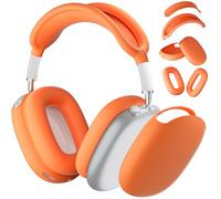 ATUAT for AirPods Max Headphones Case, Protective Silicone Case Cover Skin Accessories Anti-Scratch for Women Men for Apple AirPods Max 2024/2020 (USB-C/Lightning), Orange