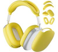 ATUAT for AirPods Max Headphones Case, Protective Silicone Case Cover Skin Accessories Anti-Scratch for Women Men for Apple AirPods Max 2024/2020 (USB-C/Lightning), Yellow