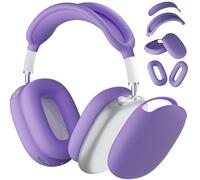 ATUAT for AirPods Max Headphones Case, Protective Silicone Case Cover Skin Accessories Anti-Scratch for Women Men for Apple AirPods Max 2024/2020 (USB-C/Lightning), Lavender