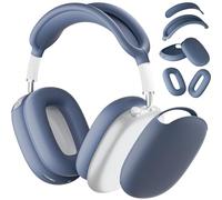 ATUAT for AirPods Max Headphones Case, Protective Silicone Case Cover Skin Accessories Anti-Scratch for Women Men for Apple AirPods Max 2024/2020 (USB-C/Lightning), Lavender Grey