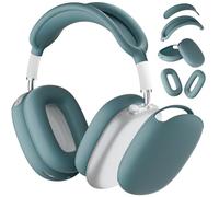 ATUAT for AirPods Max Headphones Case, Protective Silicone Case Cover Skin Accessories Anti-Scratch for Women Men for Apple AirPods Max 2024/2020 (USB-C/Lightning), Gray Blue