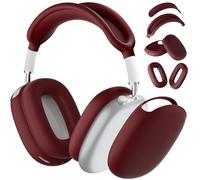ATUAT for AirPods Max Headphones Case, Protective Silicone Case Cover Skin Accessories Anti-Scratch for Women Men for Apple AirPods Max 2024/2020 (USB-C/Lightning), Burgundy