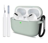 ATUAT for AirPods Pro 1st/2nd Generation Case Cover, Protective Silicone Skin Accessories with Keychain for Women Men for Apple AirPods Pro 2019/2022 Charging Case,Front LED Visible-Fog