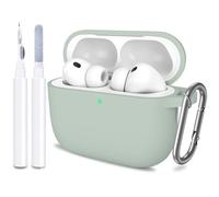 ATUAT for AirPods Pro 3 Case Cover with Cleaner, Protective Soft Silicone Skin with Keychain for Women Men for Apple AirPods Pro 3rd Generation Case(2025), Front LED Visible, Fog