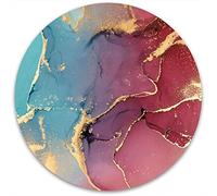 Atufsuat Mouse Pad, Premium-Textured Small Round Mousepad 7.9 x 7.9 Inch, Cute Mouse pad for Wireless Mouse, Waterproof Non-Slip Rubber Base Mouse Mat for Laptop Office Women Men Kids, Sunset Marble