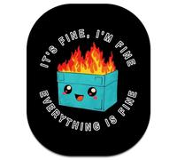 Atufsuat Small Mouse Pad, 6 x 7 Inch, Oval Mini Mouse Pad with Non-Slip Rubber Base for Laptop Wireless Mouse Keyboard Tray Mousepad, Cartoon Dustbin