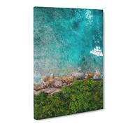 Atuh Beach In Bali Indonesia Canvas Print | Gallery Wrapped 30mm Frame Wall Art | 30x20 inches | Ready to Hang | Coastal Seascape Picture | Living Room Bedroom Lounge Office