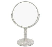 ATUIO Bestbling Bling Rhinestone Portable Magnified Double Sided Swivel Makeup Vanity Mirror, 360°Rotate Makeup Mirror Round Sha.