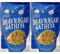 Atul Bakery Bhavnagari Gathiya Namkeen 200g | Authentic Gujarati Snack | Crunchy & Mildly Spiced | Tea-Time Snack | Ready to Eat | Indian Savoury (Pack of 2)