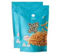 Atul Bakery Namkeens Savory Snacks (200 Gram) - Easy to Carry Anywhere - Crispy, Crunchy & Spicy - Made With Authentic Taste - Enjoy At Tea Time (Pack of 2, Atul Bakery Soya Stick)