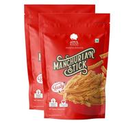 Atul Bakery Namkeens Savory Snacks (200 Gram) - Easy to Carry Anywhere - Crispy, Crunchy & Spicy - Made With Authentic Taste - Enjoy At Tea Time (Pack of 2, Atul Bakery Manchurian Stick)