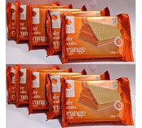 Atul Bakery Wafer Biscuits 30g - Light & Crispy Wafers with Creamy Filling - Perfect Tea-Time Snack - Travel-Friendly & Tasty Treat (Pack of 10, Orange)